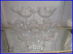 14 coupes à champagne cristal Baccarat Nancy crystal champagne cups r83