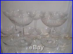 14 coupes à champagne cristal Baccarat Nancy crystal champagne cups r83
