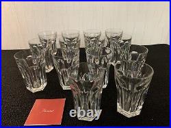 14 verres modèle Harcourt en cristal de Baccarat h 10.5 cm (prix à la pièce)