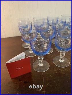 15 verres à vin modèle Renaissance aquarelle bleu cristal Baccarat (prix pièce)