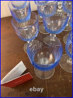 15 verres à vin modèle Renaissance aquarelle bleu cristal Baccarat (prix pièce)