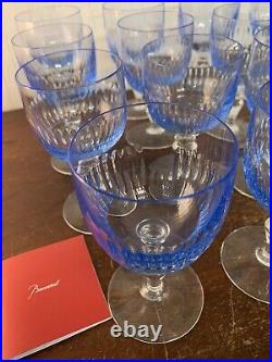 15 verres à vin modèle Renaissance aquarelle bleu cristal Baccarat (prix pièce)