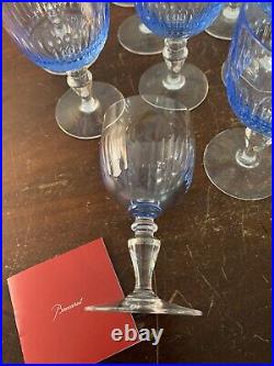 15 verres à vin modèle Renaissance aquarelle bleu cristal Baccarat (prix pièce)