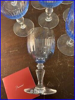 15 verres à vin modèle Renaissance aquarelle bleu cristal Baccarat (prix pièce)