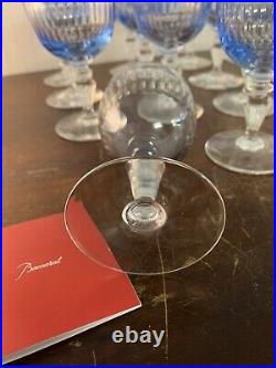 15 verres à vin modèle Renaissance aquarelle bleu cristal Baccarat (prix pièce)