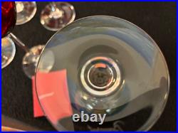 15 verres modèle Perfection rouge en cristal de Baccarat (prix 1 verre)
