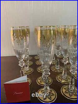 16 flûtes à champagne modèle prestige en cristal de Baccarat (prix à la pièce)