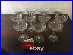 17 coupes à champagne modèle Hyères en cristal de Baccarat (prix à la pièce)