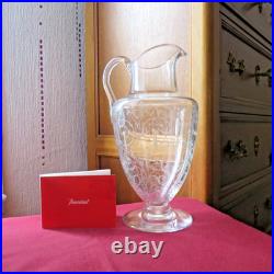 1 broc pichet cruche en cristal de baccarat modèle michelangelo signé 2