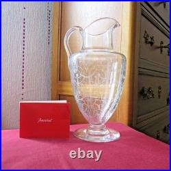 1 broc pichet cruche en cristal de baccarat modèle michelangelo signé 2