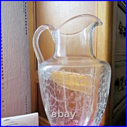 1 broc pichet cruche en cristal de baccarat modèle michelangelo signé 2