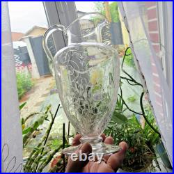 1 broc pichet cruche en cristal de baccarat modèle michelangelo signé 2