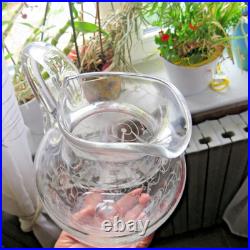 1 broc pichet cruche en cristal de baccarat modèle michelangelo signé 2