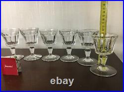 1 lot de 9 verres recoupés en cristal de Baccarat (prix pour le lot)