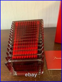1 vase Eye rouge en cristal de Baccarat h 20 cm (prix à la pièce)