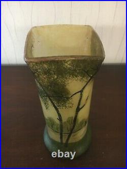 1 vase Legras h 21 cm