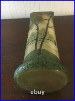 1 vase Legras h 21 cm