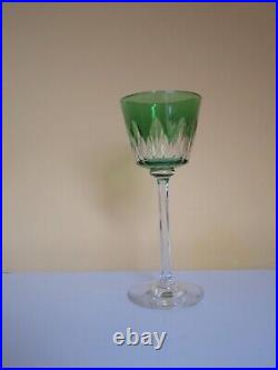 1 verre Roemer Rhin cristal couleur Baccarat Lavandou Richelieu Caracas vert