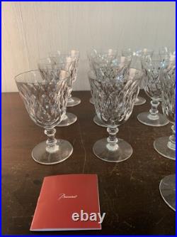 20 verres à vin rouge modèle Armagnac en cristal de Baccarat (prix à la pièce)