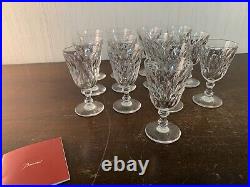 21 verres à porto modèle Armagnac en cristal de Baccarat (prix à la pièce)