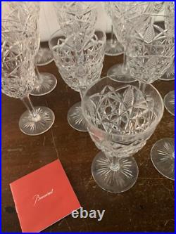 24 verres à vin blanc modèle Lagny cristal de Baccarat (prix à la pièce)