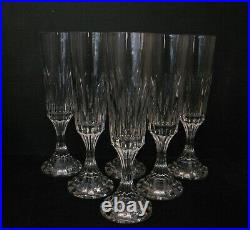 2793 6 flutes à champagne en cristal baccarat model assas