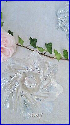2 Anciens Bougeoirs Cristal Baccarat Annees 60