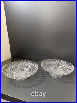 2 Coupe Compotiers En Cristal Baccarat Modelé Bambou