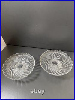 2 Coupe Compotiers En Cristal Baccarat Modelé Bambou