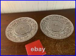 2 assiettes arabesque en cristal de Baccarat (prix pour les)modèle1