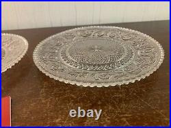 2 assiettes arabesque en cristal de Baccarat (prix pour les)modèle1