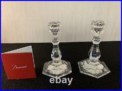 2 bougeoirs balustre en cristal de Baccarat h 13.5 cm (prix à la pièce)