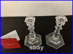 2 bougeoirs balustre en cristal de Baccarat h 13.5 cm (prix à la pièce)