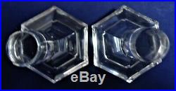 2 carafes cristal Baccarat Harcourt Réf A26/26 30,4 cm et 29,2 cm decanter