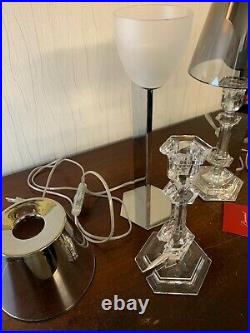 2 lampes bougeoirs Starck électrifié en cristal de Baccarat (prix à la pièce)