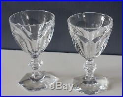 2 verres à eau cristal de baccarat modèle Harcourt signés H 15.5 cm état neuf
