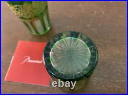 2 verres à thé overlay doré en cristal de Baccarat (prix des 2 verres)