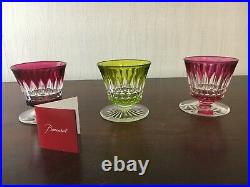 2 verres couleur en cristal de Baccarat (prix à la pièce)