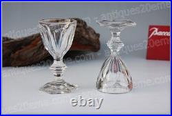 2 verres porto cristal de Baccarat modèle Harcourt 11,4 cm Aperitif glasses