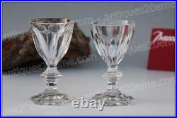 2 verres porto cristal de Baccarat modèle Harcourt 11,4 cm Aperitif glasses
