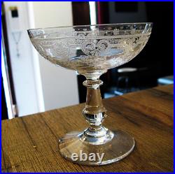3398 baccarat saint louis 6 coupes champagne de mariage gravé roue cristal n°2 3398 baccarat saint louis 6 coupes champagne de mariage gravé roue cristal n°2