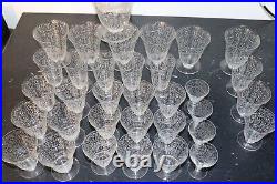 36 Verres en Cristal de Baccarat Service Michelangelo Gravé Vintage Ancien