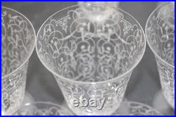 36 Verres en Cristal de Baccarat Service Michelangelo Gravé Vintage Ancien