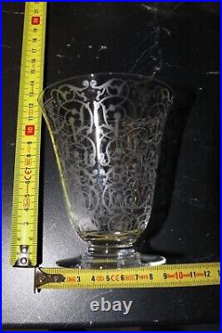 36 Verres en Cristal de Baccarat Service Michelangelo Gravé Vintage Ancien