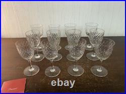 37 verres à vin blanc modèle grain de riz cristal de Baccarat /prix à la pièce