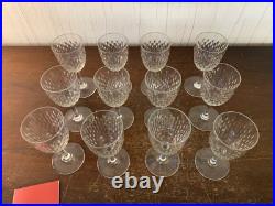 37 verres à vin blanc modèle grain de riz cristal de Baccarat /prix à la pièce
