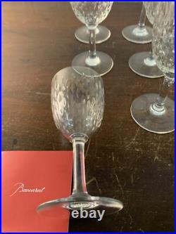 37 verres à vin blanc modèle grain de riz cristal de Baccarat /prix à la pièce