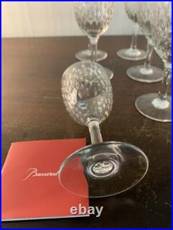 37 verres à vin blanc modèle grain de riz cristal de Baccarat /prix à la pièce