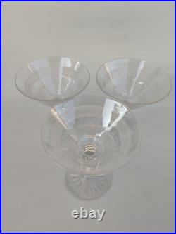 3 Coupes A Champagne En Cristal De Baccarat, Vers 1920