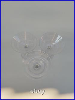 3 Coupes A Champagne En Cristal De Baccarat, Vers 1920